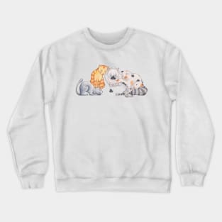 Cats and Butterfly Crewneck Sweatshirt